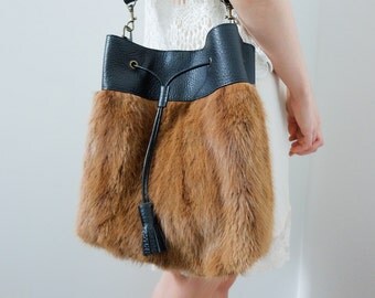 V.2 City Bucket- Recycled Fur - Lined