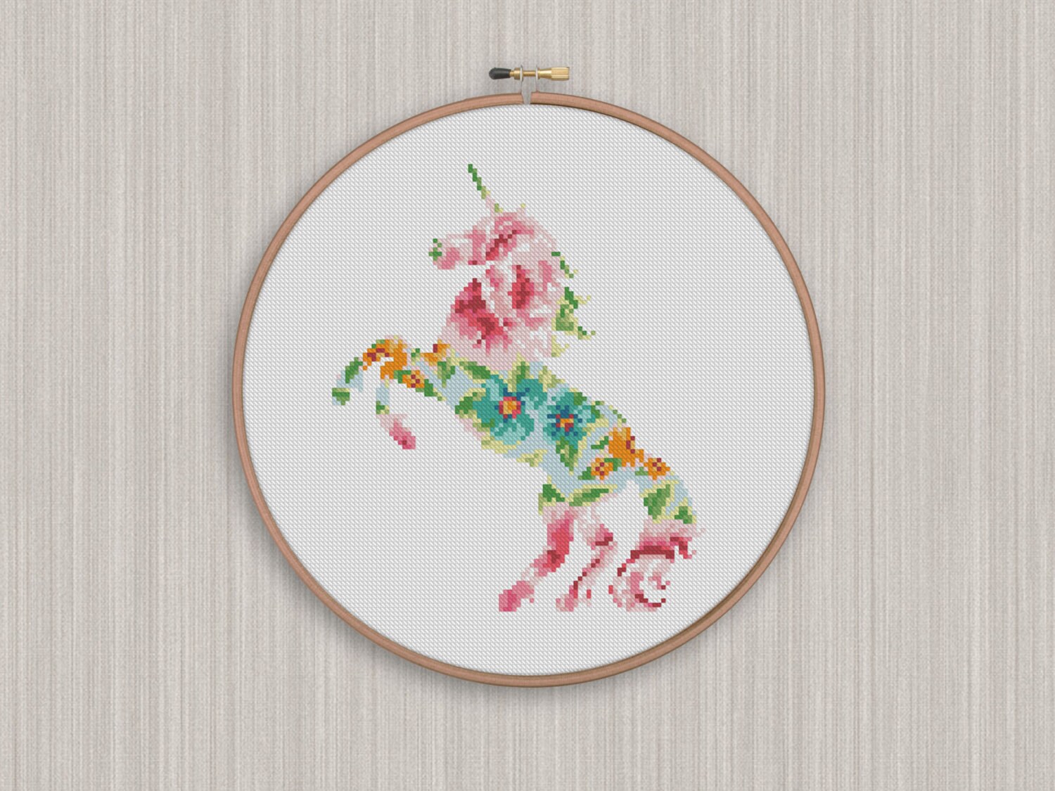 BOGO FREE Unicorn Cross Stitch Pattern Floral Unicorn