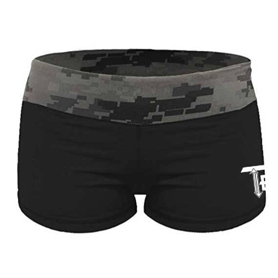Black & Camo Women's Gym shorts Booty Shorts Crossfit