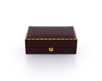 Antico contenitore di anello, gemelli in pelle Box, fidanzamento gemelli casella, Vintage gemelli Box, contenitore di monili, antichi gemelli gemelli casella casella