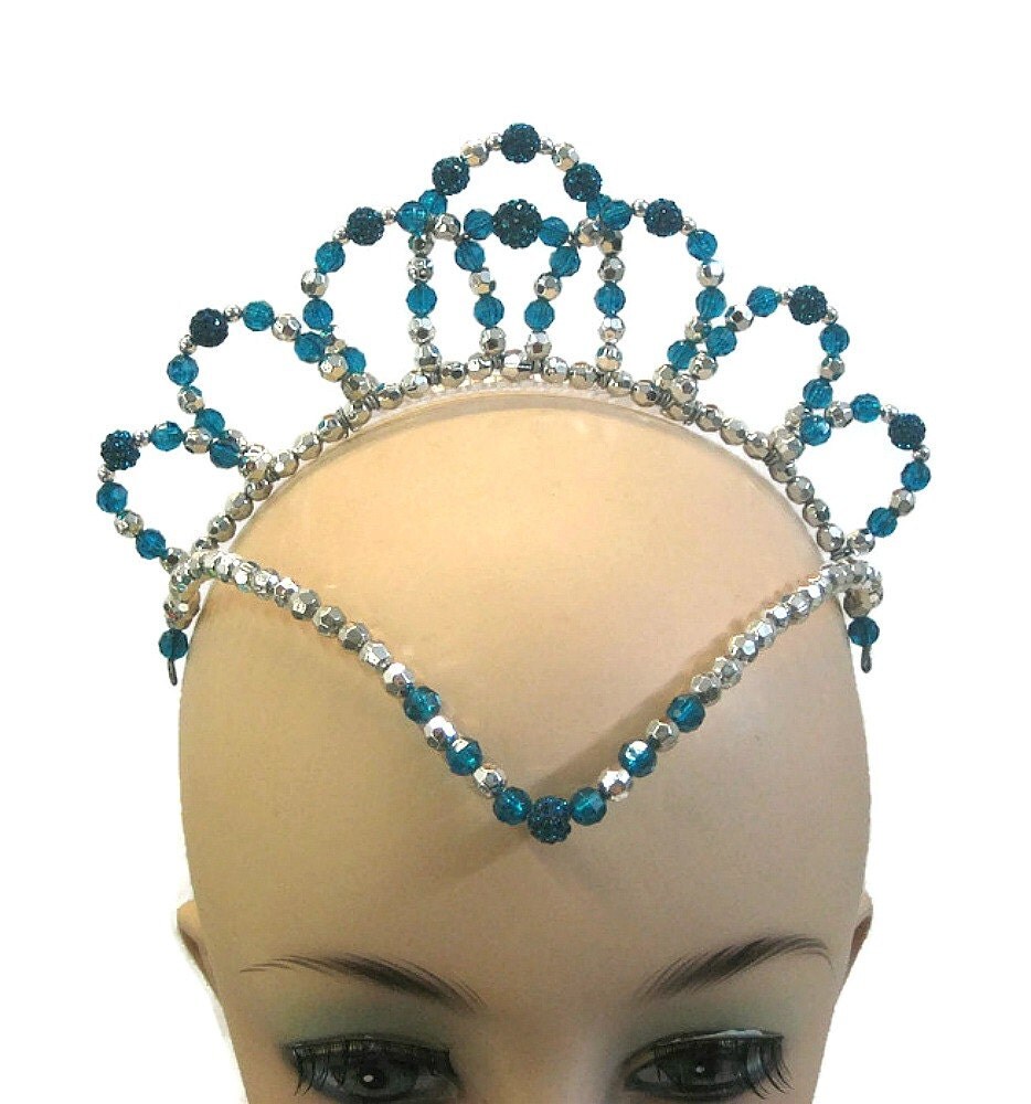 Teal Ballet Tiara Silver Tiara Dance Tiara Ballet Tiara