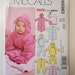 McCall's 5963 One Size, Infant Lined Bunting and Jacket, Baby Jumpsuit Pants and Reversible Blanket and Hat, Size Newborn to Large UNCUT