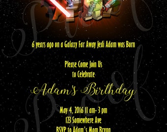 Lego Star Wars Birthday Invitation