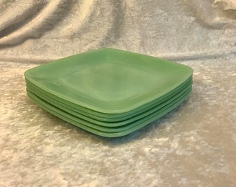 6 Charm Fire King Jadeite 8 1/2" luncheon lunch plates