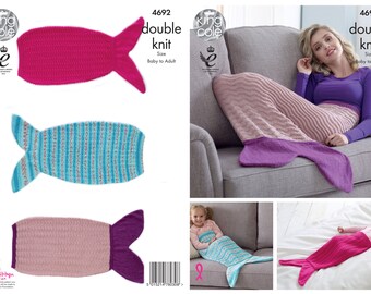 Mermaid Blankets Knitting Pattern