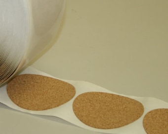 cork adhesive backed coaster tile backing round material