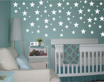 Star Wall Decals, Nursery Wall Decals, Confetti Star Decals, Star Wall Stickers, Baby Room Decor, Star Stickers, Peel and Stick Decals Stars