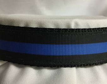 K9 officer Blue line Dog Collar
