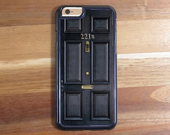 Sherlock Holmes 221B Baker Street Front Door Case Design For iPhone 4/4s, 5/5s, 5c, 6/6s, 6/6s Plus, 7 or 7 Plus Samsung S4 S5 S6 S7 Edge
