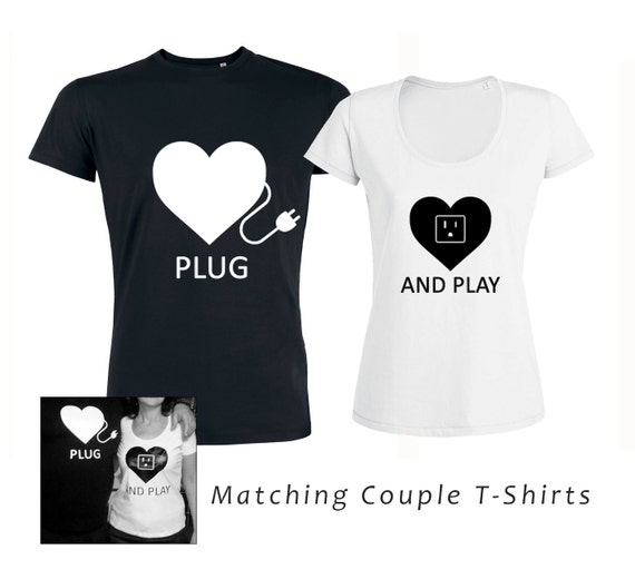 Matching Couple Shirts Funny Couple Shirts Plug And Play 9302