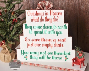 Wood Christmas signs Christmas In heaven Christmas in heaven with chair Christmas in heaven what do they do Christmas in heaven sign