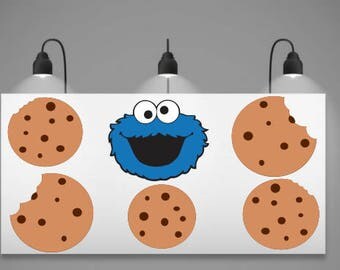 Cookie Monster SVG; Cookie Monster Banner; Cookie Monster and cookie Banner SVG
