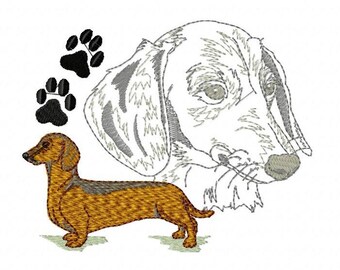 DACHSHUND PORTRAIT - Machine Embroidery Design