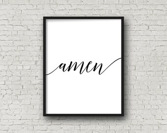 Amen print | Etsy