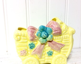Vintage Rubens Baby Carriage Planter 3" Tall.