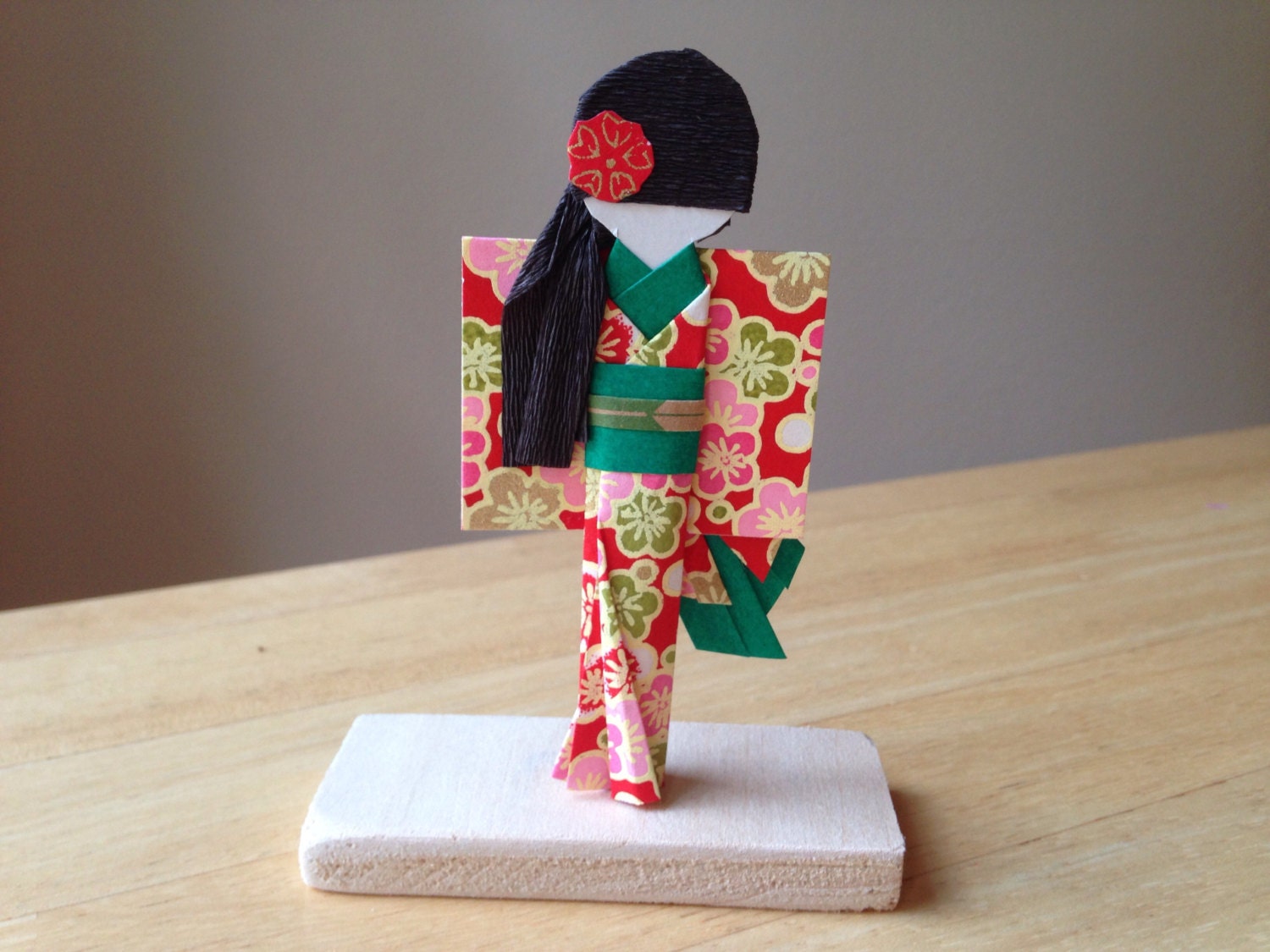Japanese Paper Doll With Stand