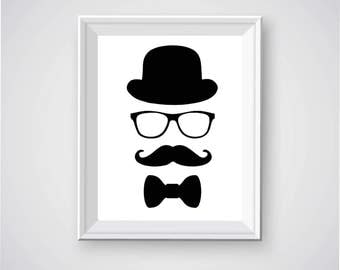 Mustache and bow tie | Etsy