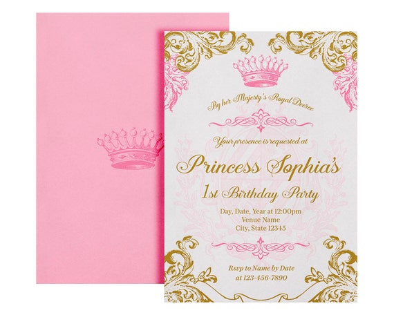 Royal Princess Invitation Printable Royal Princess Invite