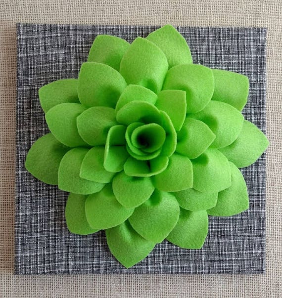 3D Felt Flower Canvas Art Custom Felt Flower Canvas Art Felt