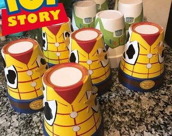 Handmade Toy Story Inspired Centerpiece, Woody or Buzz Inspired Clay Pot and Bowl with Clay Lid