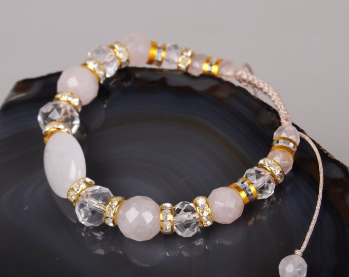 Quartz bracelet talisman amulet quartz amulet bracelet female beige gift Christmas New Year's Valentine's Day stylish gift woman