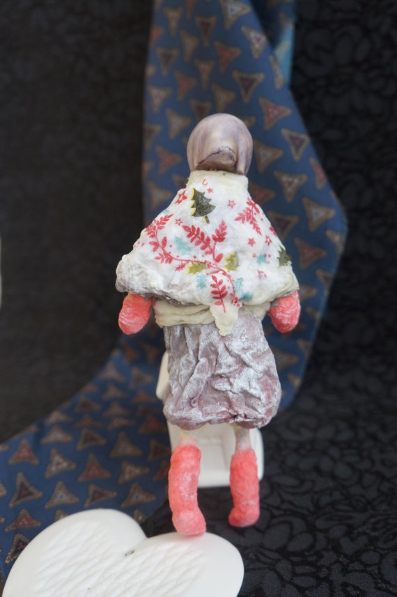 Cotton Batting Christmas Ornament Spun Cotton Vintage Style