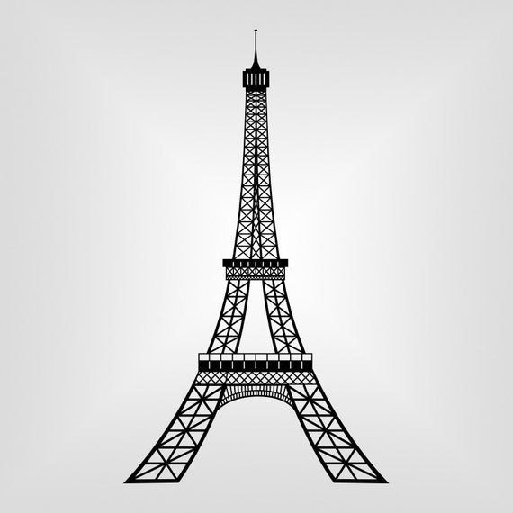 Eiffel Tower Paris Cutout Vector art Cricut Silhouette