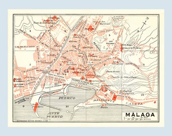 City map Malaga Spain PDF