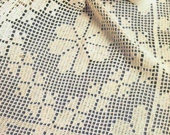 143. Vintage doily UK Filet crochet pattern in pdf