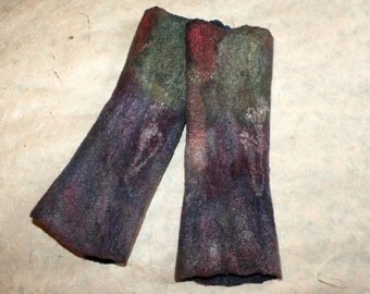 Leg warmers wrist warmers Nuno felt 'Mirtillo'
