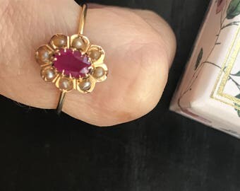 Victorian flower ring