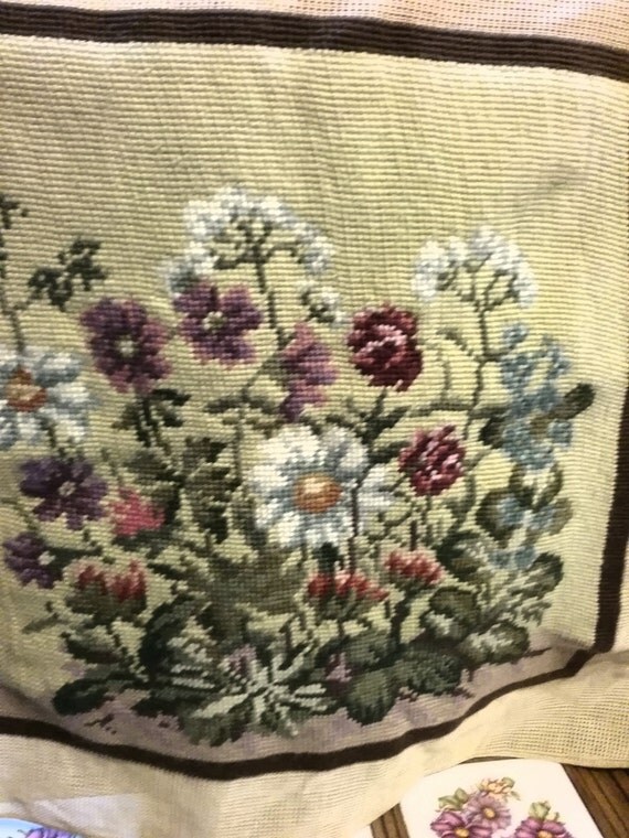 Needlepoint chair covers floral designs home decor