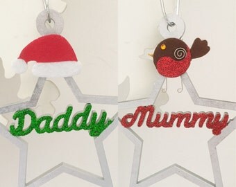 Christmas decoration, Christmas Star, Personalised decoration, Christmas bauble, Hanging ornament, Christmas Tree decoration, Star decor