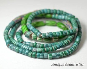 Strand of antique 4 layers small size green chevron beads 【free shipping】【HB16039】
