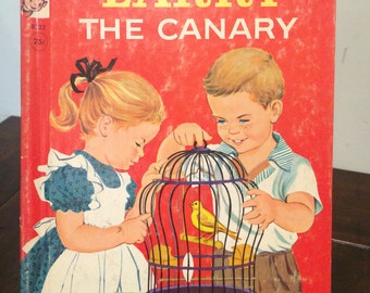 Larry The Canary Vintage 1950's Childrens Book - Rand McNally Elf Book