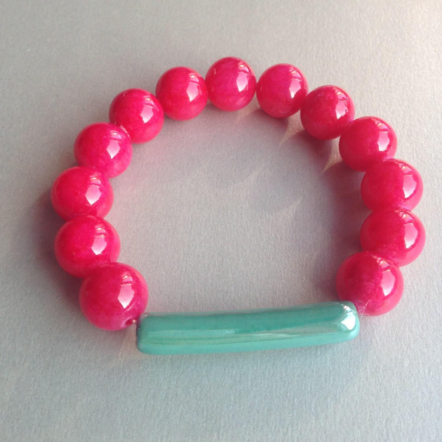 SALE Pink Jade Bracelet Gemstone Bracelet Natural Jade