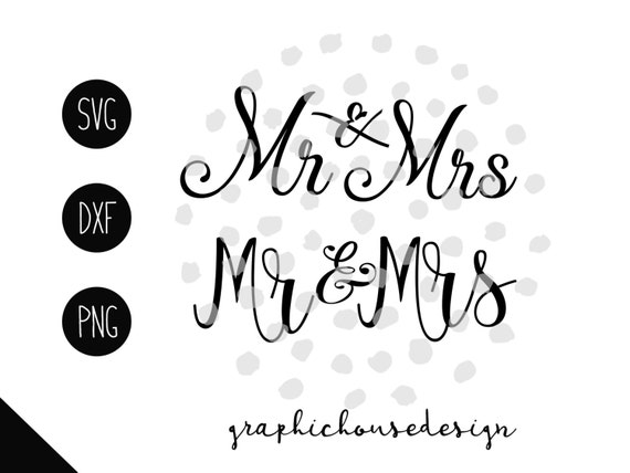 wedding cutting file wedding dxf mr and mrs by GraphicHouseDesign