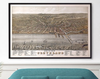 Cleveland, Cleveland Art, Cleveland Skyline, Cleveland Map, Cleveland Wall Art, Map of Cleveland, Cleveland Photos, Cleveland Prints, 138