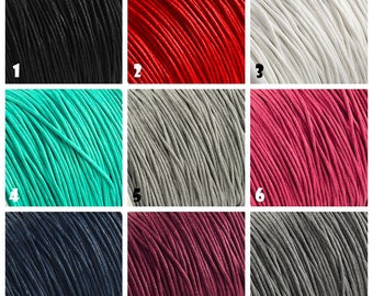 28 couleurs - 1 mm cordon en fil coton ciré, choisissez votre longueur, cordon tressé 1mm, pour les bracelets de shamballa, macramé, mala