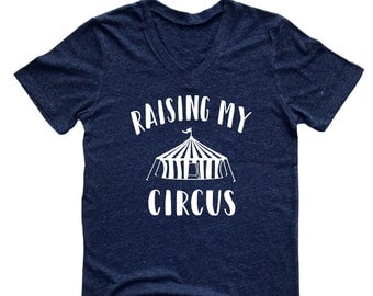 Unisex Tri-Blend V-Neck Raising My Circus