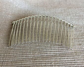 80 x 40MM Nickel Metal Hair Comb