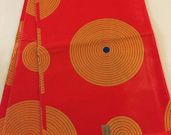 New African Dutch fabric/African clothing / African print fabric/ Ankara/ Red elegant design