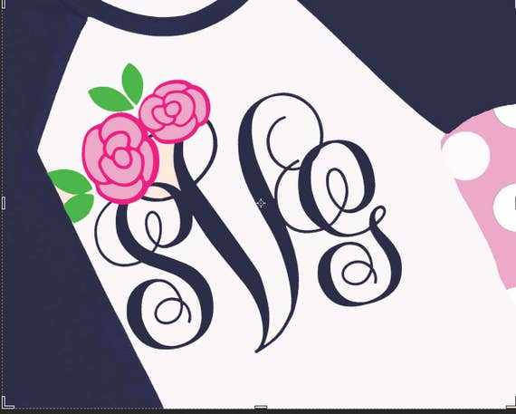 Download Items similar to Floral SVG, Preppy monogram svg, Summer ...