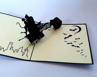 Batman 3D Pop Up Greeting Card Handmade Happy Birthday Wedding Anniversary Friendship Merry Christmas Thanksgiving Thank You Best
