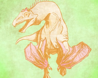 Allosaurus Dragon Print