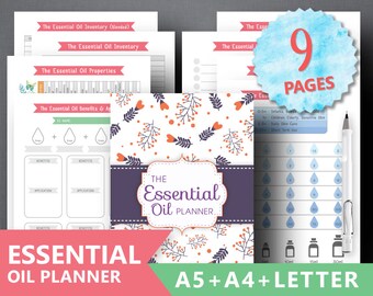 Essential Oil Printable "RELAXATION" Printable Essential Oil Stickers, Essential Oil Planner Kit, Aromatherapy Journal A4 A5 Binder Insert