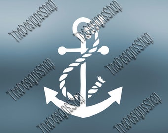Boat Anchor SVG Design | T-Shirt Design File | Silhouette Studio | Svg Dxf PDF Sure Cuts A Lot Cricut Design Space Vinyl Decal Design | 255