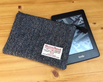 Harris Tweed Kindle case - e-reader sleeve - Kindle cover - Father's Day gift - Kindle paperwhite case - wool Anniversary gift