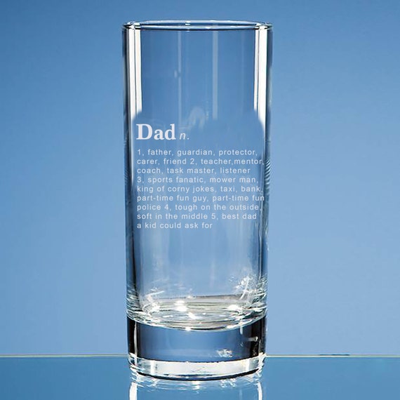 Dad Gift Dad Engraved Glass Personalised Gift Gift for Dad