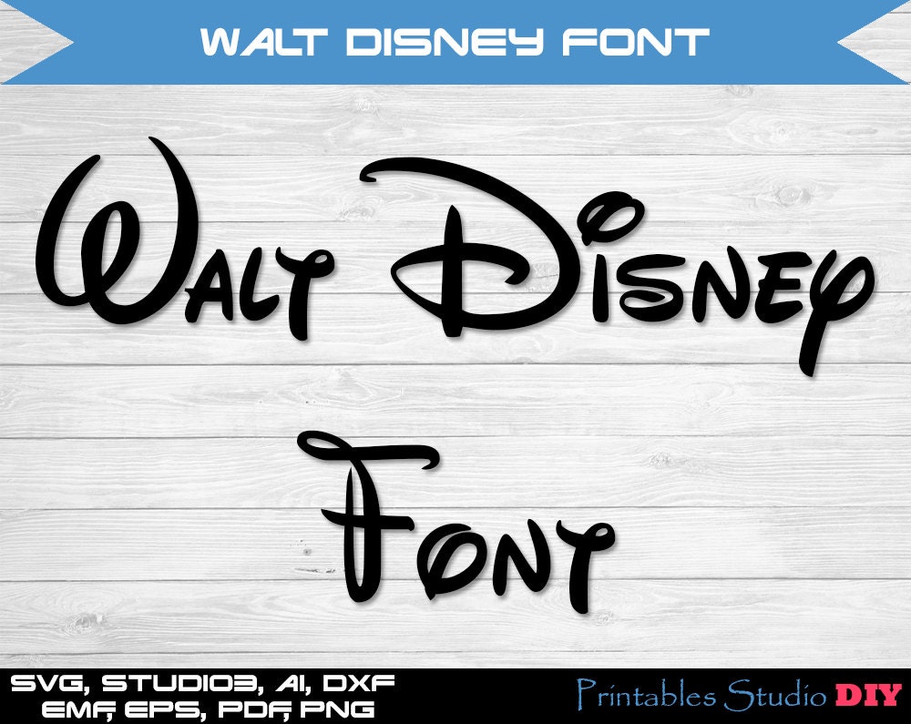 Disney font SVG cuttable Alphabet and Numbers Svg Dxf Eps TTF
